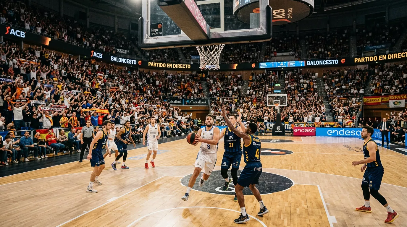 Pabellón de la Liga Endesa durante un partido de la ACB