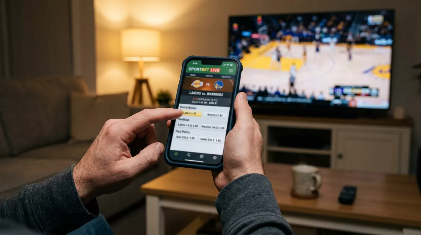 Pantalla de cuotas de apuestas de baloncesto en un dispositivo mostrando mercados de la ACB
